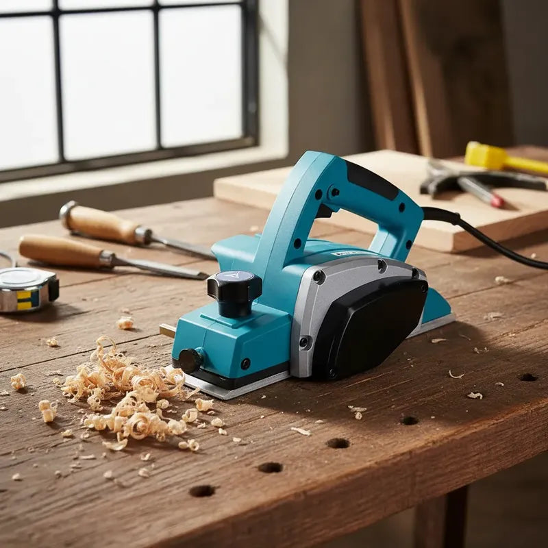 Cepillo Para Madera Carpinteria Eléctrico 220v 1200w Azul Acero