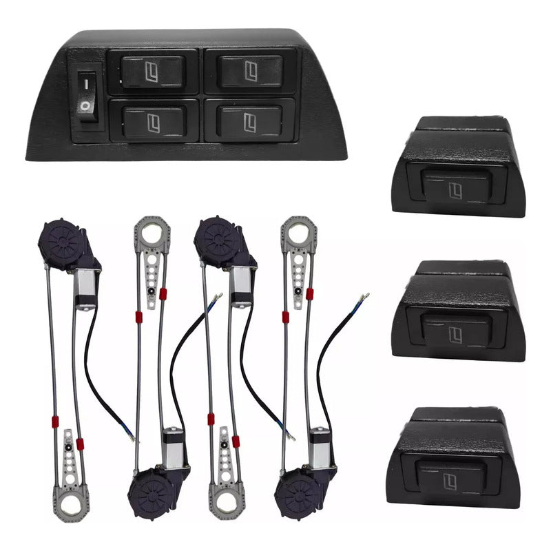 Kit De Alzavidrios Eléctricos  4 Puertas Universal 12v