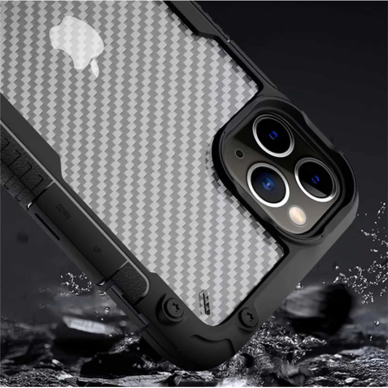 Funda Carcasa Protector Para iPhone 12 Pro Max Negro Geométrico