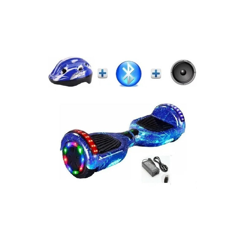 Hoverboard Smart Balance Con Casco Batería Bluetooth Y Luces