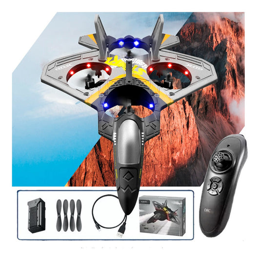 Avión Dron A Control Remoto Juguete Rc Plane Dron  Gris