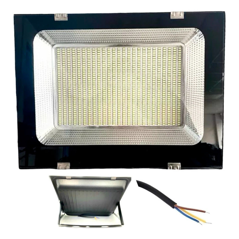 Foco 600w Proyector Luminaria Corriente Exterior Montable Negro Fría
