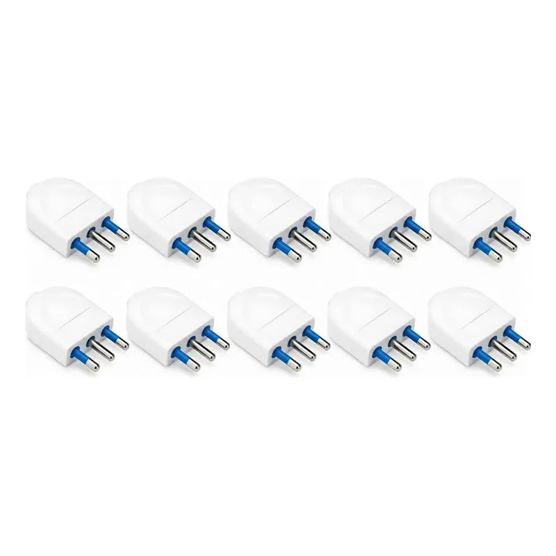 Pack X10 Enchufe Volante Macho 2p + Tierra 10a 250v