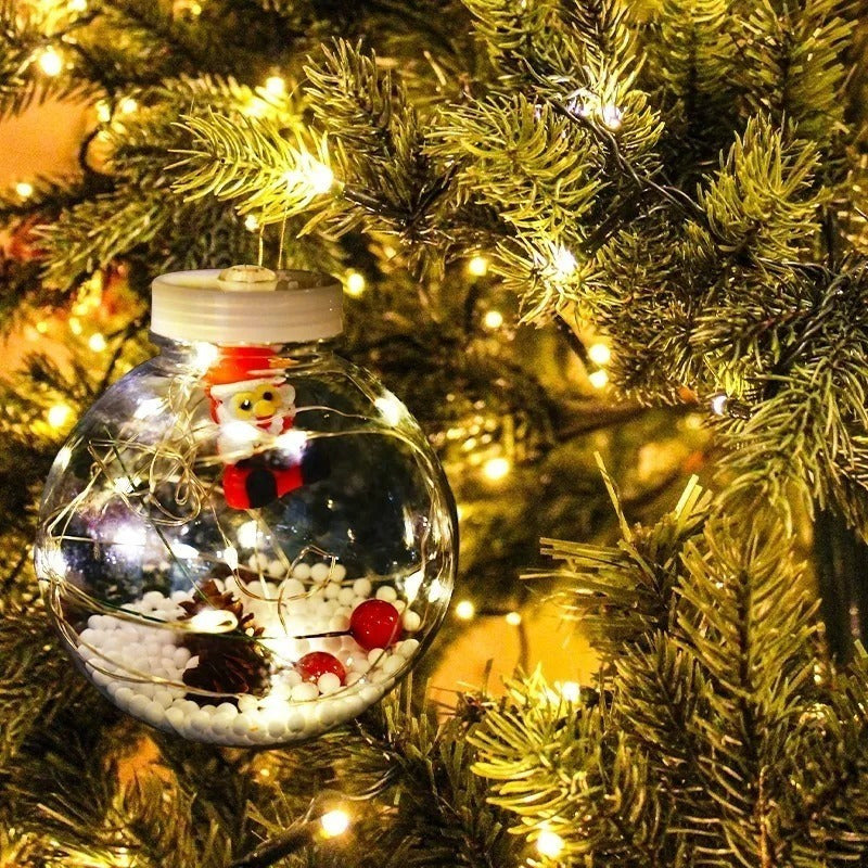 Cortina Solar Esfera Luces Navidad 10 Bolas 3 Metros Amarillo