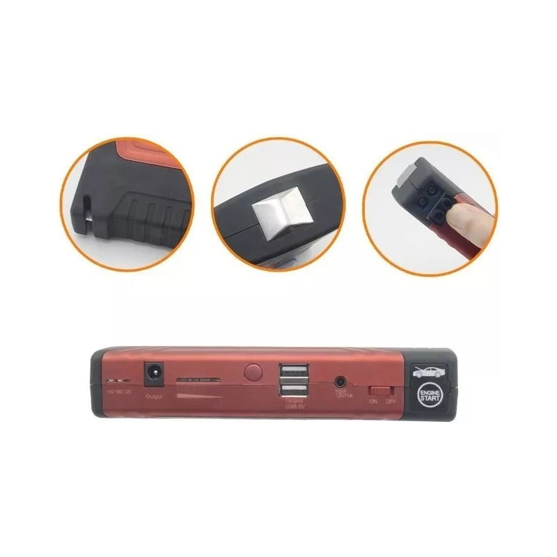 Partidor Cargador Auto Powerbank Batería Inflador Neumático