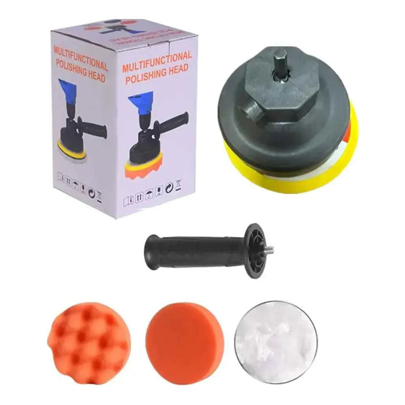 Set De Cabezales Para Pulido Adaptador Taladro Multifuncion Amarillo