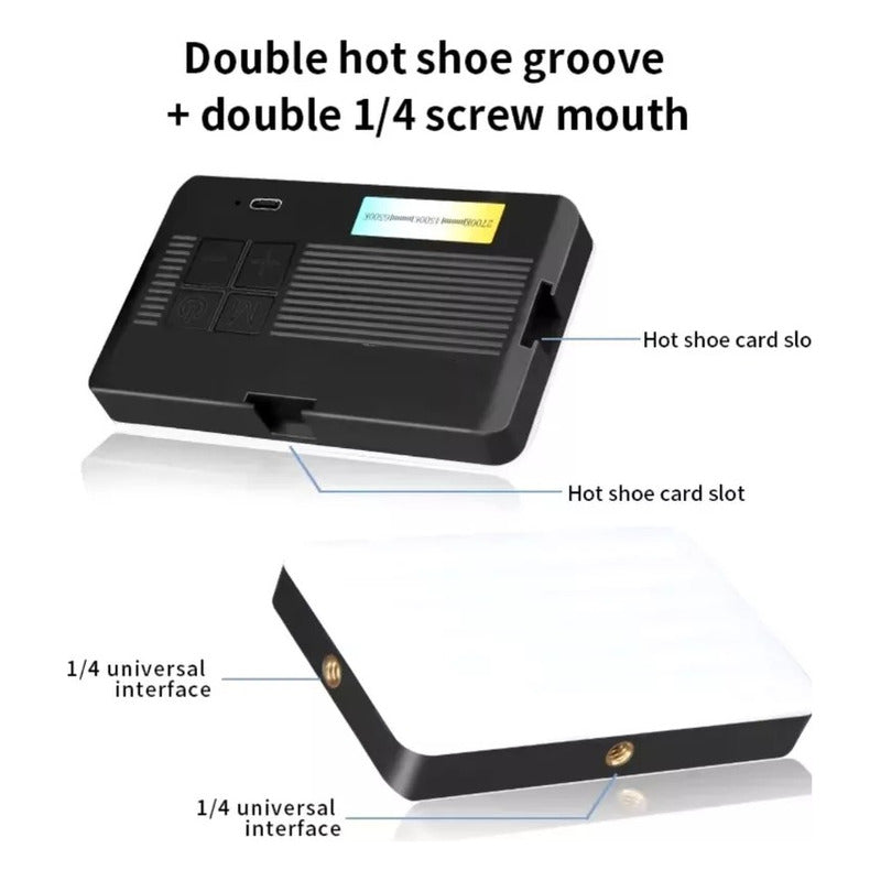 Luz Blanca Rgb Portátil Para Selfies Videos Ajustable Camara