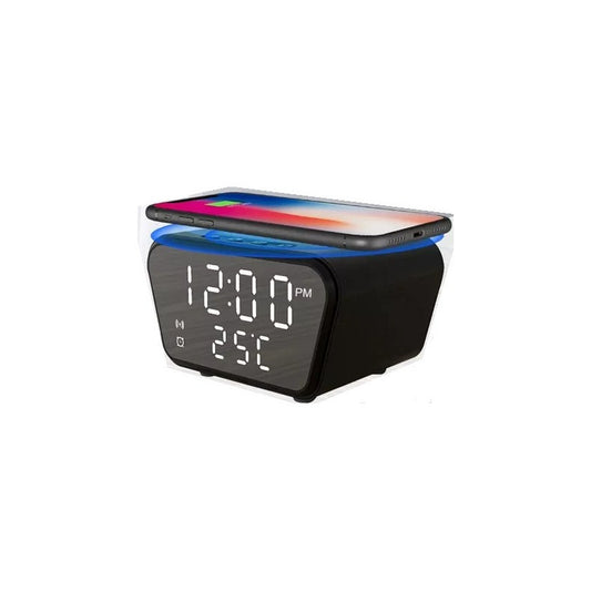 Reloj Despertador Con Cargador Inalámbrico Y Termómetro
