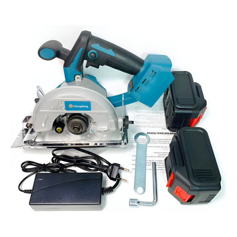 Sierra Circular Inalambrica Portatil + Disco De Corte 50 Azul Petróleo