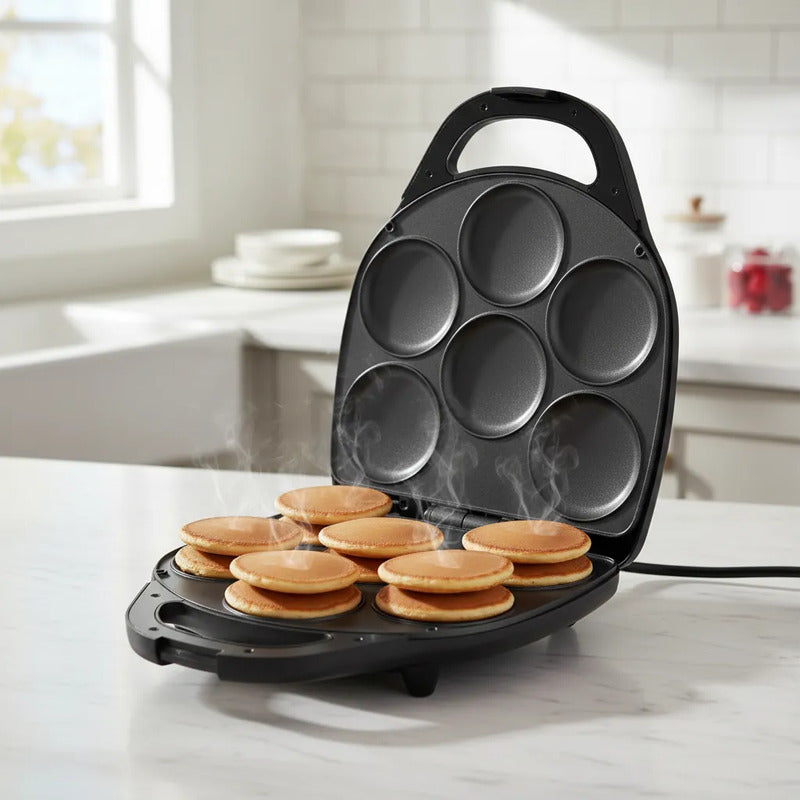 Maquina Para Arepas Mini Panqueques Muffins Huevos Pasteles Negro