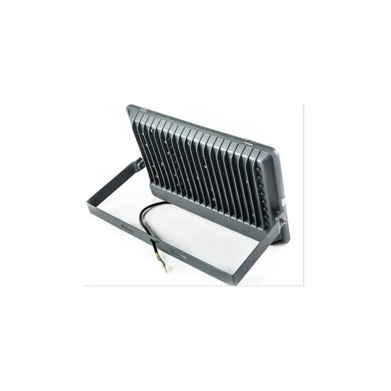 Foco 300w Led Exterior Resistente A La Lluvia Con Base Negro Blanco Frío