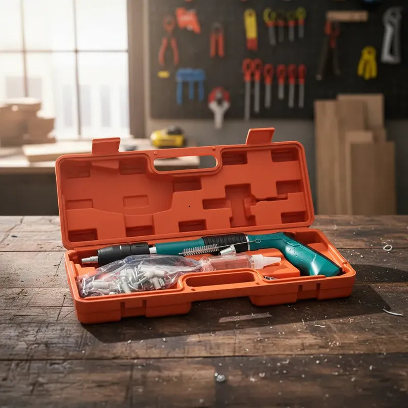 Set De Pistola De Clavos Ajustable Con Descarga Automatica
