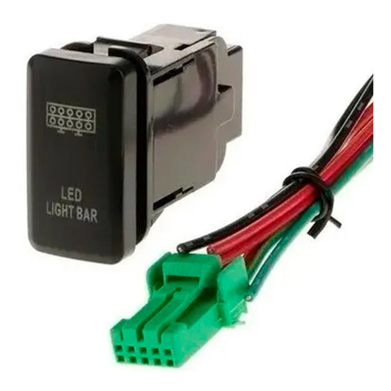 Interruptor De Botón De Barra De Luz Led Azul 12v
