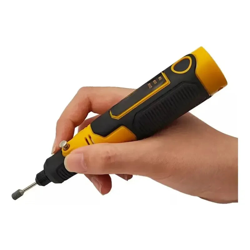 Mini Dremel Inalámbrico Recargable Con Maleta Y 35 Piezas 50/60hz 10 W