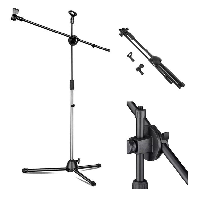 Soporte Para Micrófono Atril Con Boom Profesional Pedestal