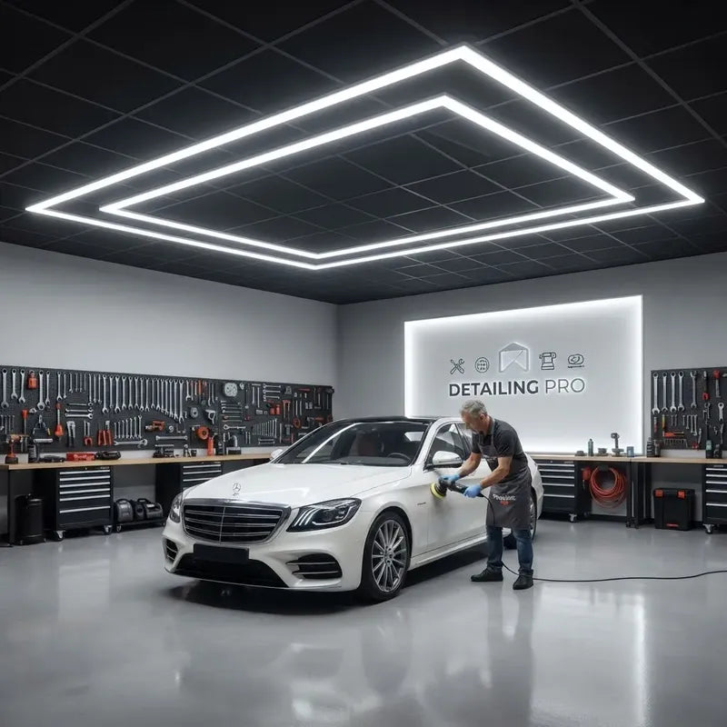 Kit Luces Led Modular Techo Auto Detailing Garaje Blanco