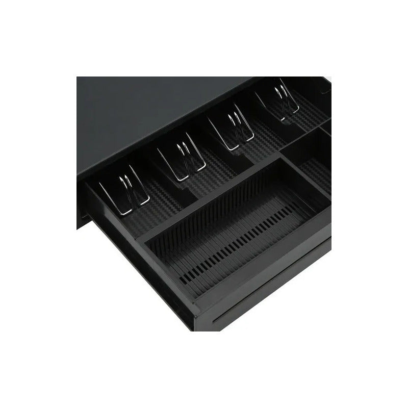 Gaveta Para Dinero Metálica Apertura Con Llave O Electrónica Negro P