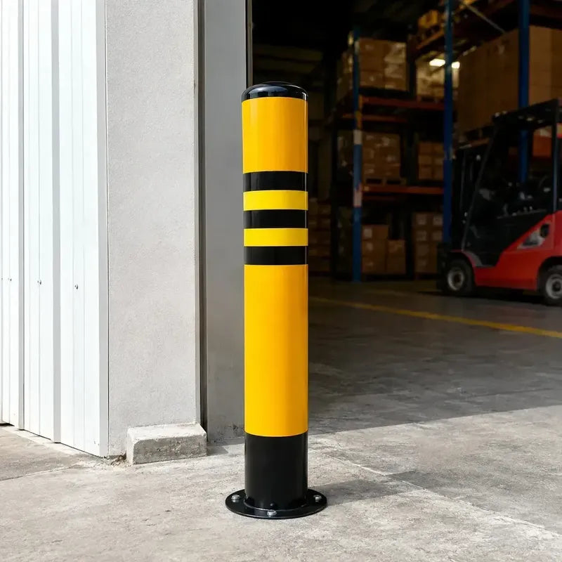 Bolardo Seguridad Poste Tubo Estacionamiento Banda Reflectiv Amarillo