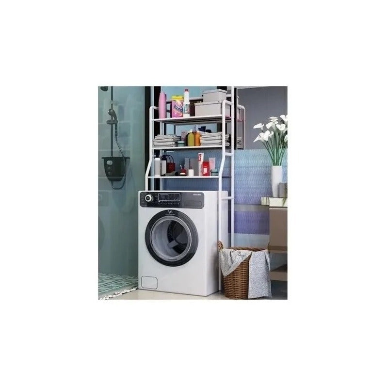 Estante Organizador Metálico Lavandería O Baño Repiza Blanco