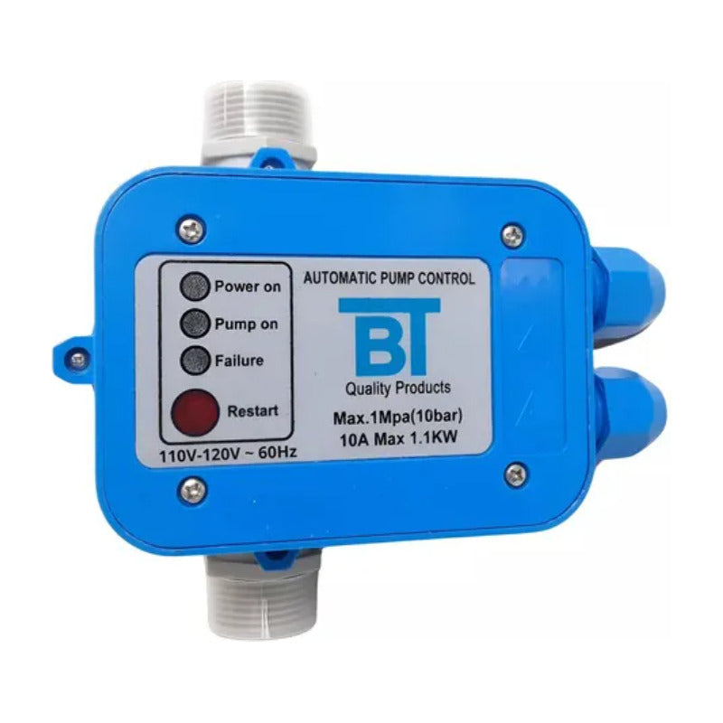 Bomba Agua Periférica 0,5 Hp + Controlador Alta Potencia Azu Azul