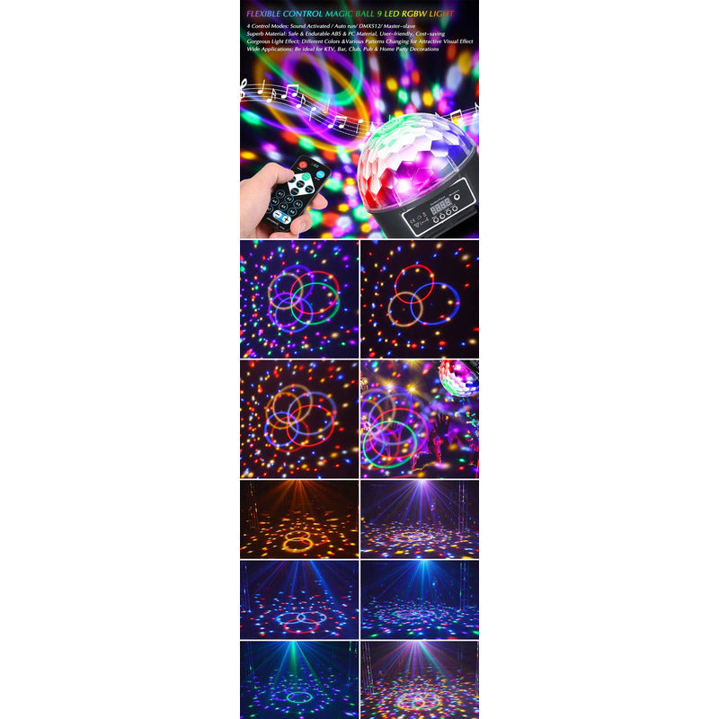 Parlante Proyector Bluetooth Bola Disco Luces Led Fiesta