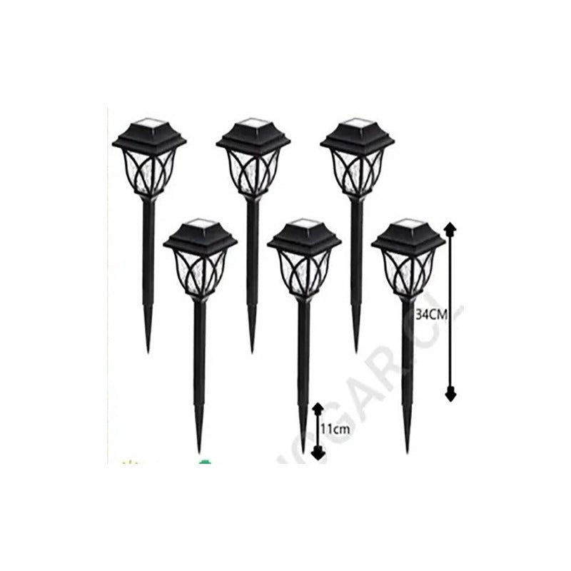 Estaca Solar X6 Jardín Exteriores Led Envio Gratis Negro