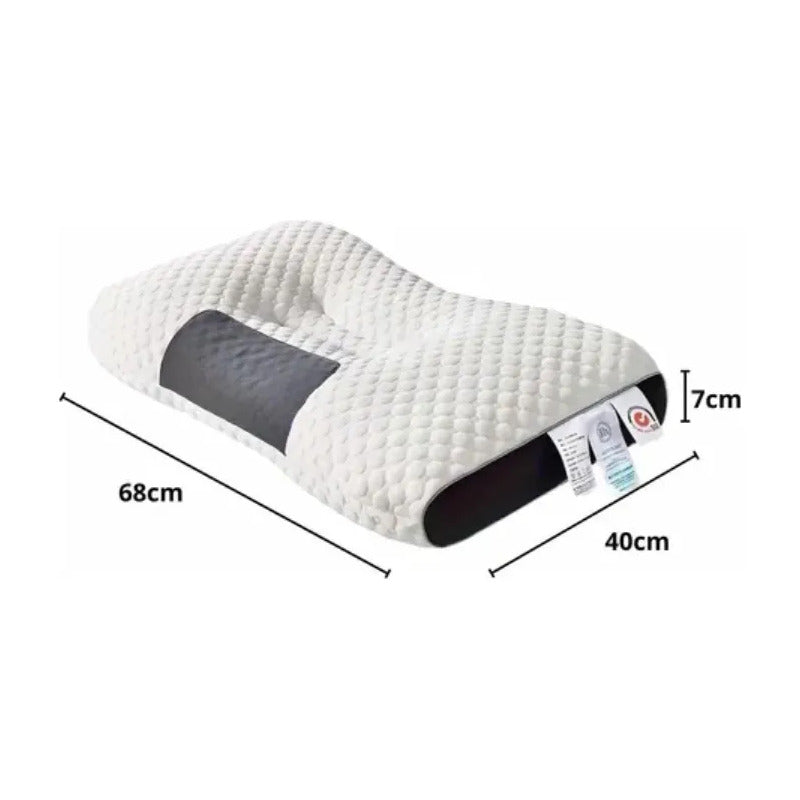 Almohada Ortopédica  Cervical Curva Cojín Libre Presión Blanco