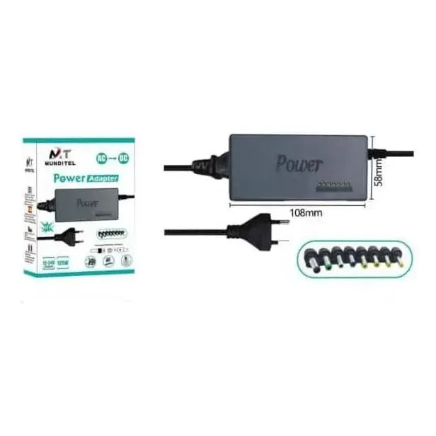 Cargador Notebook Universal Ajustable 12-24v 120w Negro