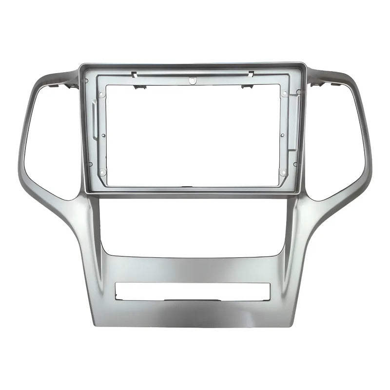 Kit Multimédia: Bisel Adaptador Radio Jeep Grand Cherokee 2008-2012 Plateado + Pantalla Táctil 9'' Gps/wifi