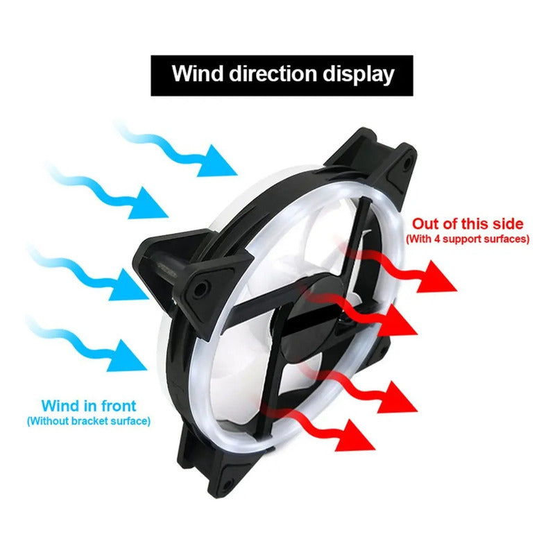 Fan Cooler 120mm Pc Gamer Led Rgb 4 Pin Ide Chasis