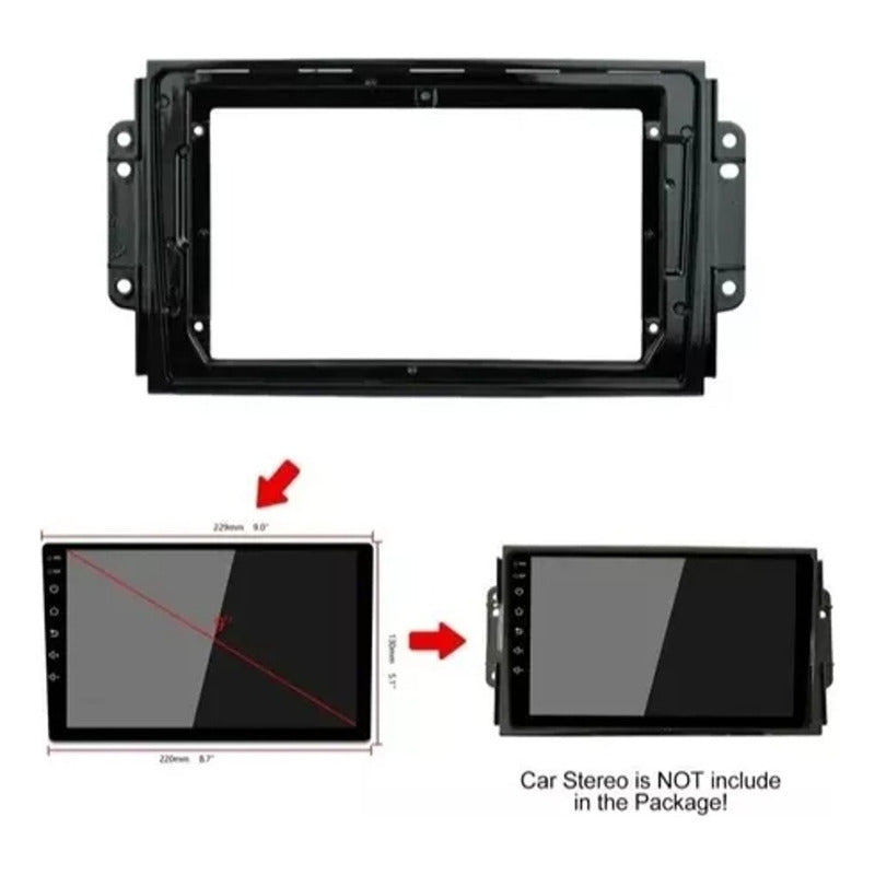 Bisel Adaptador Radio Chery Tiggo 2 - 3 2016+ De 9 Pulgadas