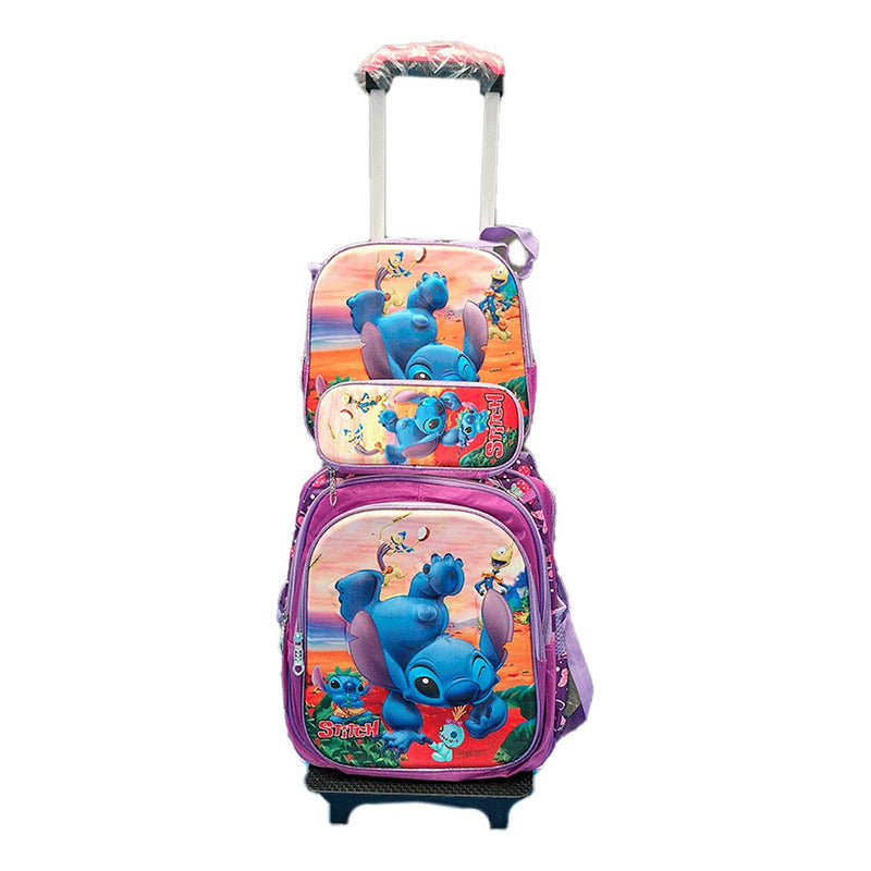 Mochila Bolso 3 En 1 Lonchera Y Cartuchera Niño/niña