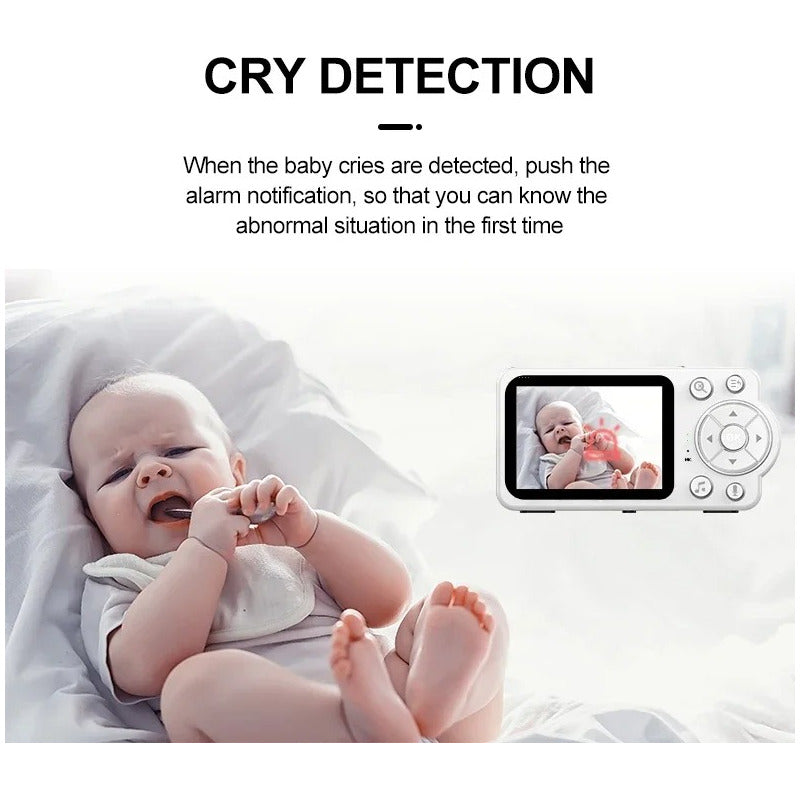 Baby Monitor Cámara Para Bebes Con Micrófono Visión Nocturna Blanco