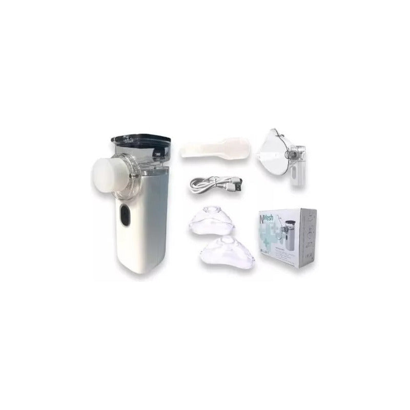 Nebulizador Portátil Asma Compresor Terapia Kit Completo Blanco