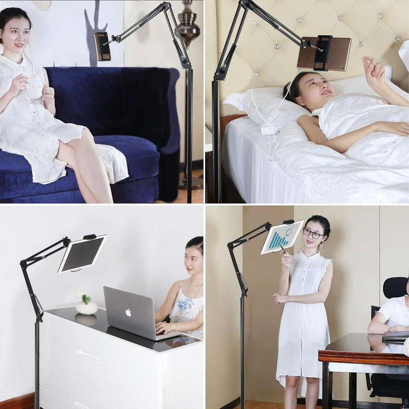 Soporte Brazo Articulado Para iPad/tablet/telf Metalico Negro