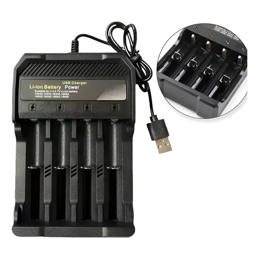Cargador Para 4 Baterías Li-ion Inteligente, 1.2a Max