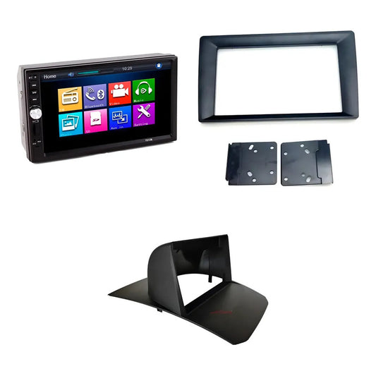 Kit Radio Ford: Bisel 9 Fiesta 2009-2014 + Radio 2 Din Mirror Link + Adaptador 9 A 7