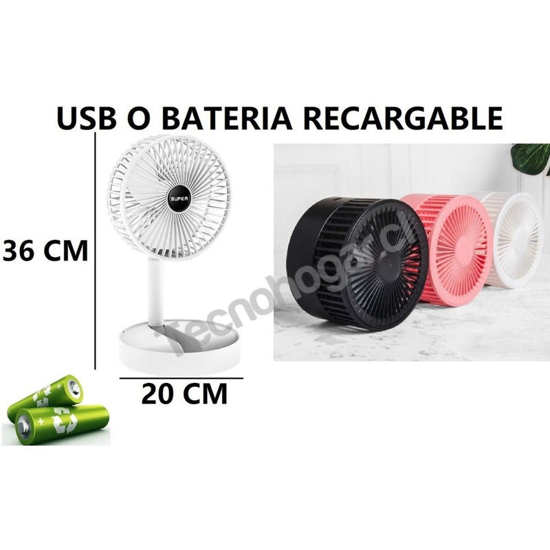 Ventilador Portatil Usb Silencioso Potente Mesa Escritorio