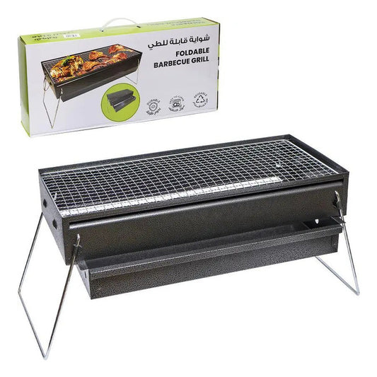 Parrillera De Carbón Plegable Portátil Para Asados Barbacoa Negro
