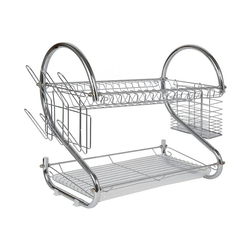 Secador De Platos Nuevo Aluminio Inoxidable Plateado