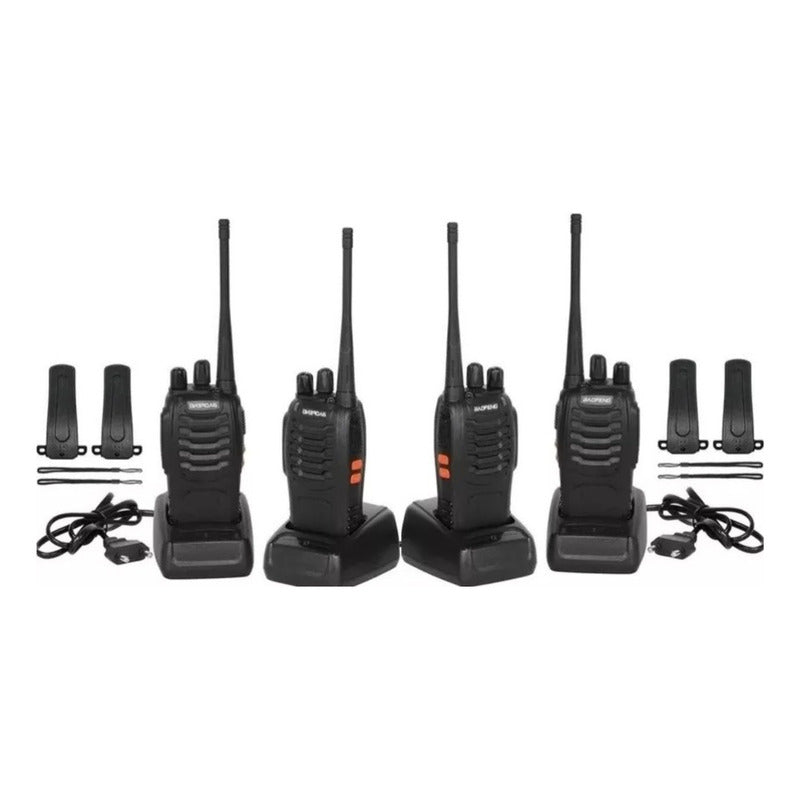 Radios X4 Walkie Talkie Baofeng 888s 16 Canales 5km Alcance