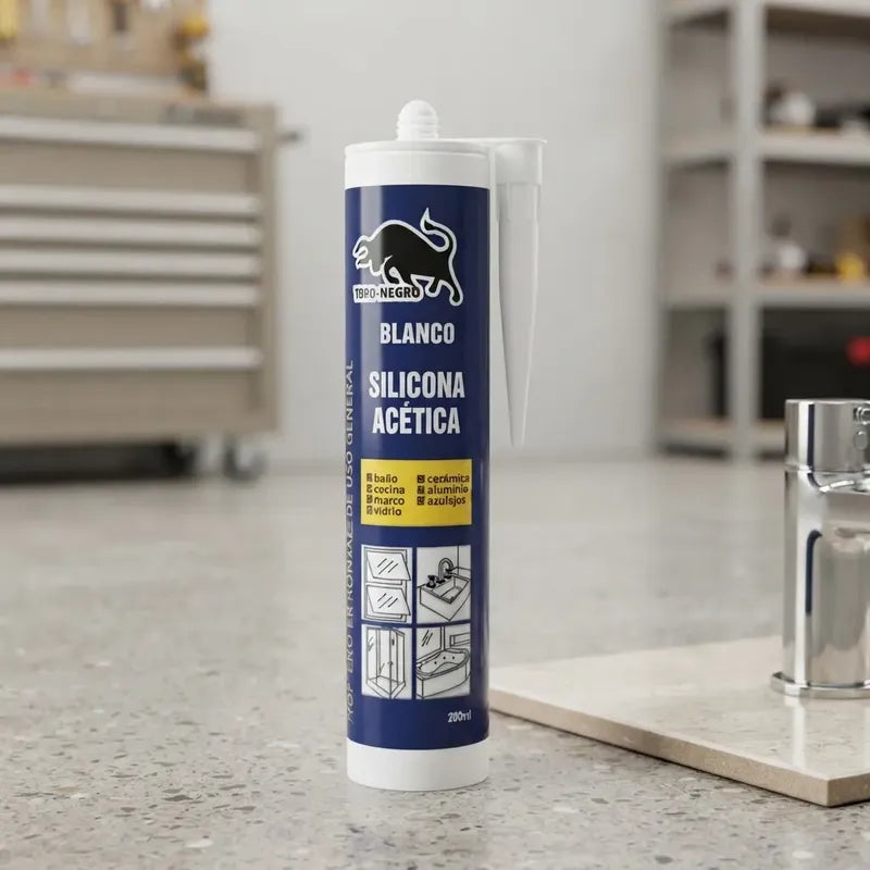 Silicona Acética Sellante Blanco Sellador Acrílico Resistent