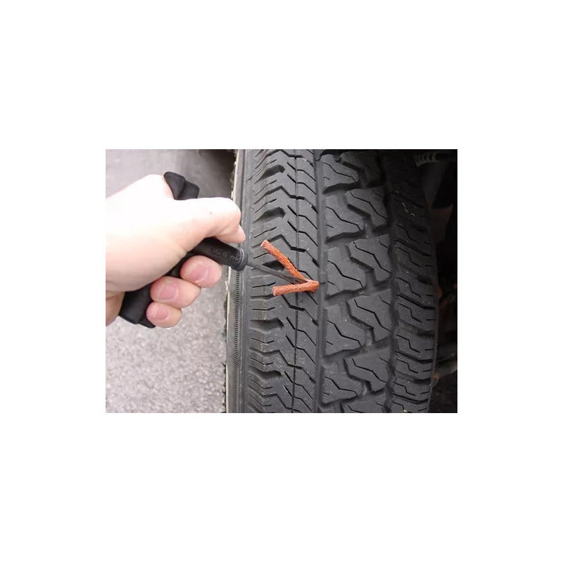 Kit Reparación Pinchazos Neumáticos Auto Moto Emergencia