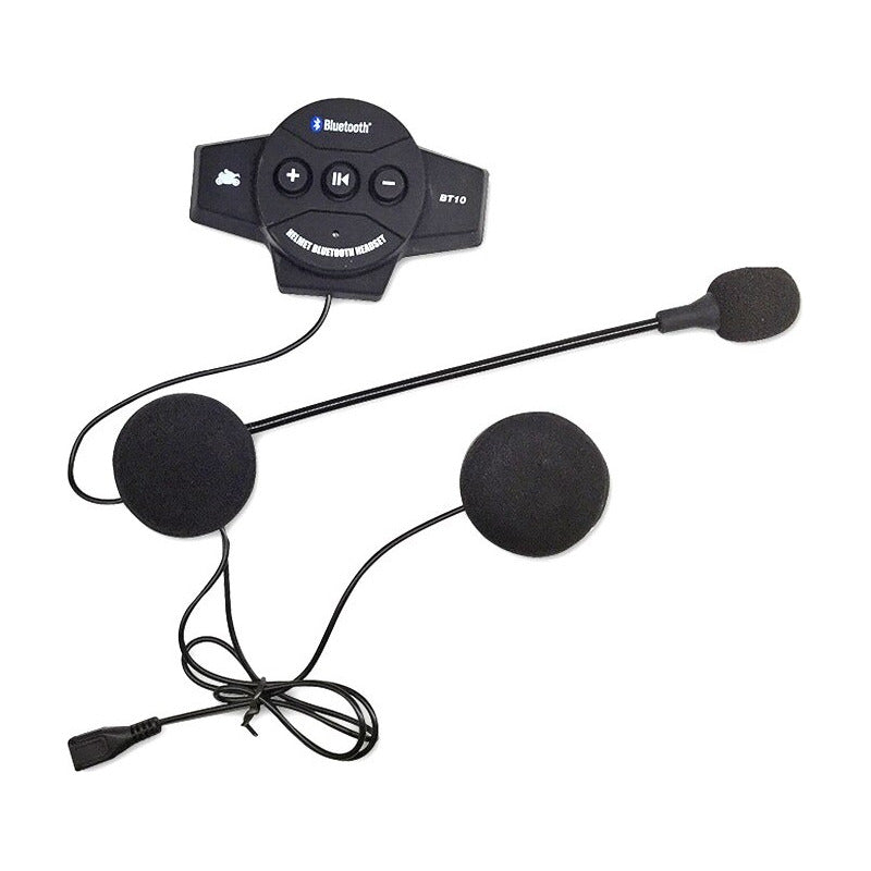Audífonos Bluetooth Manos Libres Para Casco De Moto Negro