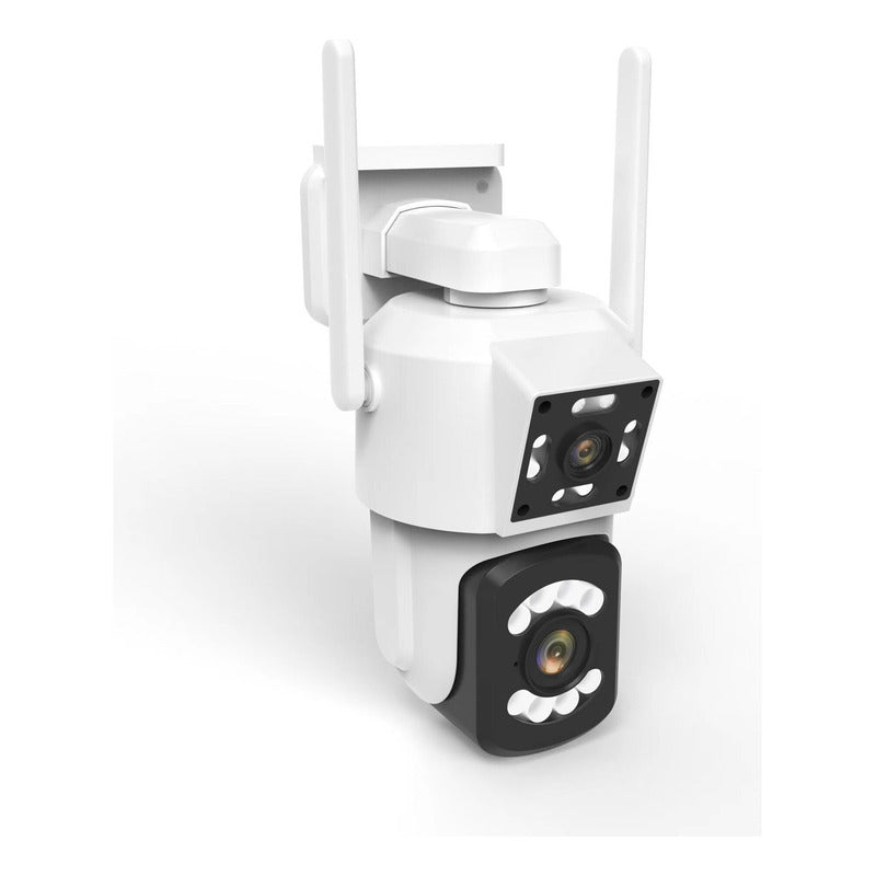 Cámara Doble Visión Wifi Ip Exterior Inalambrica Motorizada Blanco