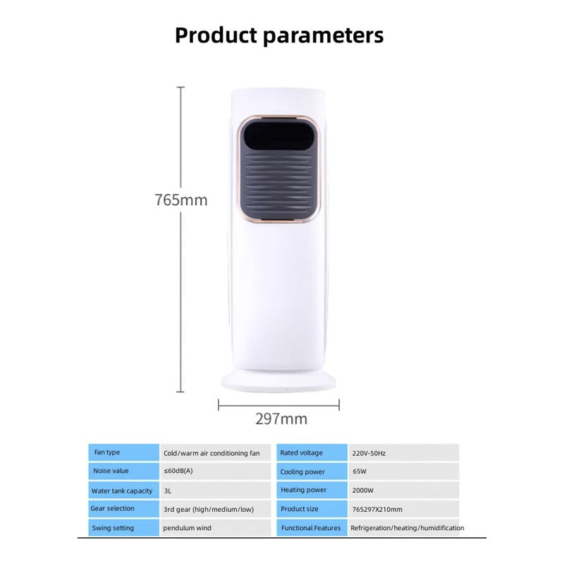 Climatizador Enfriador Evaporativo Calefactor Humidificador Blanco