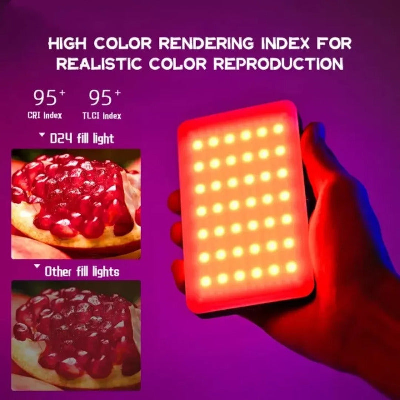 Luz Blanca Rgb Portátil Para Selfies Videos Ajustable Camara