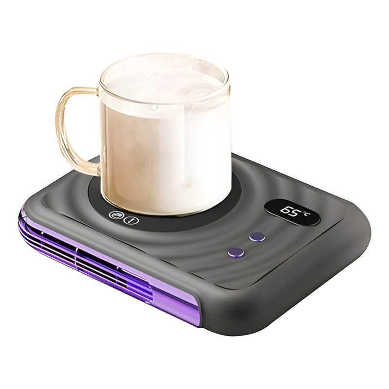 Calentador De Tazas Exhibidor Calefactor Portatil Negro