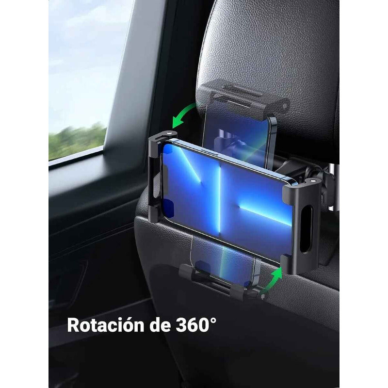 Soporte De Auto Asiento Trasero Celular Y Colgador Cartera Negro