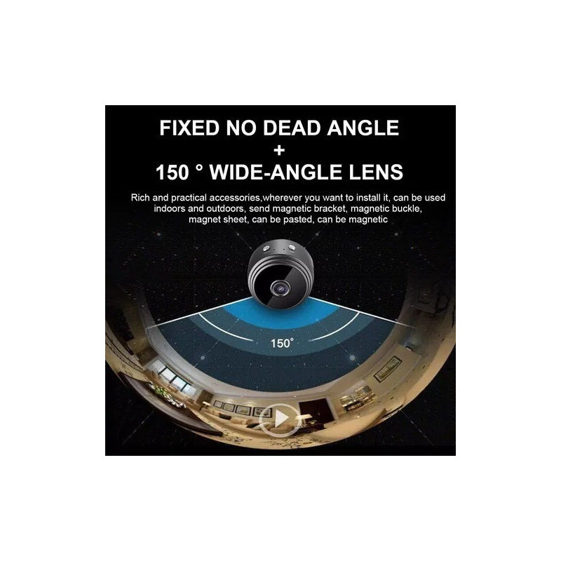 Cámara Espia Mini Portatil Inalambrica Bateria Interna Negro